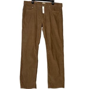 J. Crew Stretch Corduroy Pants Style 770 NEW Brown Men’s Size 38 X 32